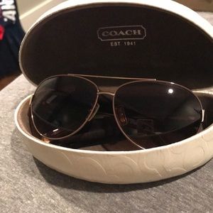 Coach sunglasses in brown with case
